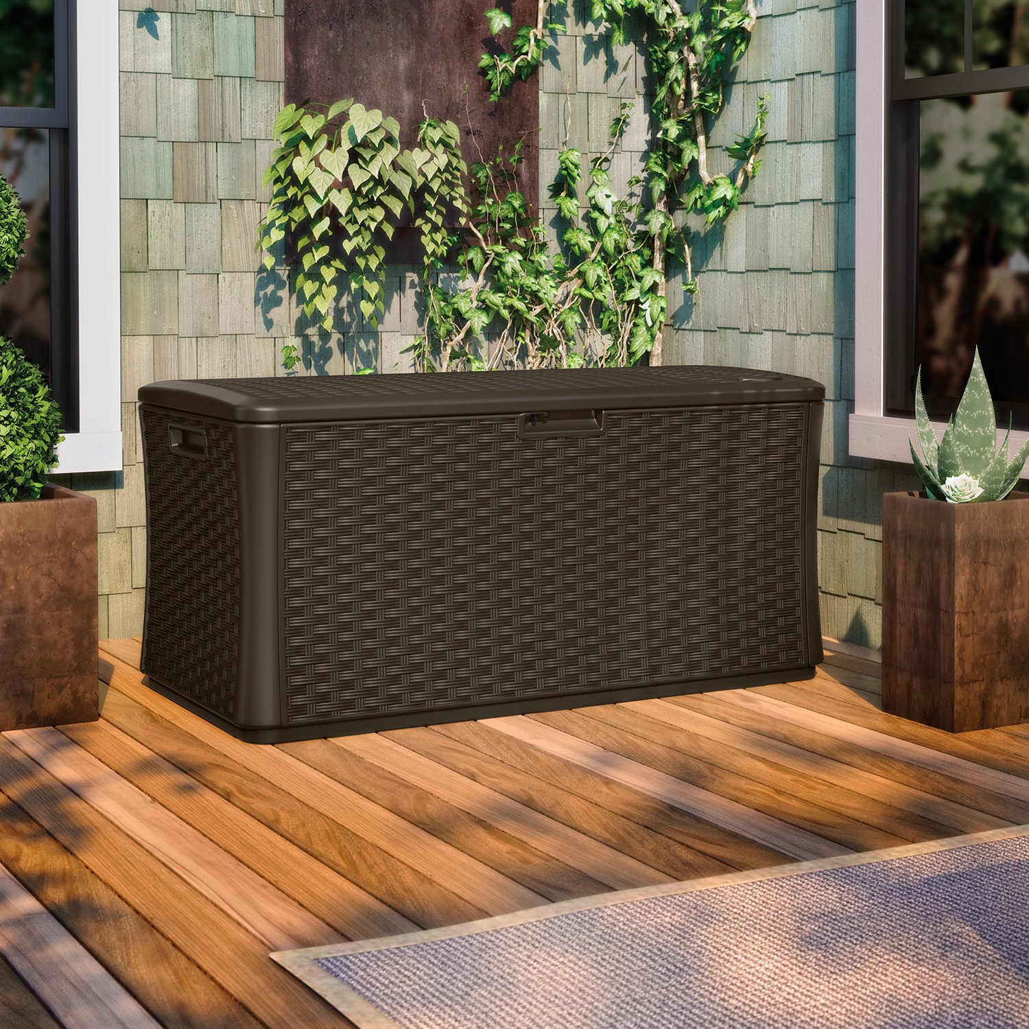 Suncast 134 Gallon Deck Box Review and Information | OutsideModern