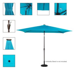 Best Rectangular Patio Umbrella With Solar Lights 5 Top Rectangular Solar Umbrellas Outsidemodern