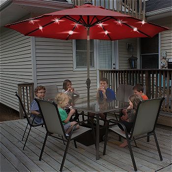 Shine On With The Best Patio Umbrella With Lights Outsidemodern