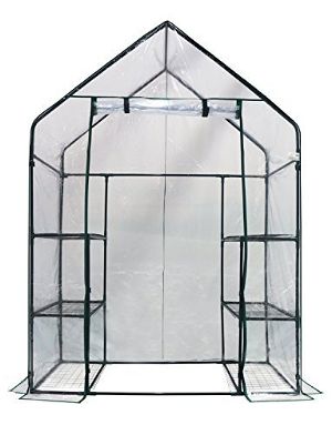 Homewell Mini Walk-In Greenhouse 3 Tiers 6 Shelves