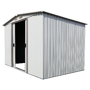 Kinbor Outdoor White Steel Garden Storage Shed