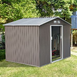 Outsunny 9' x 6' Outdoor Backyard Metal Garden Utility Storage Shed